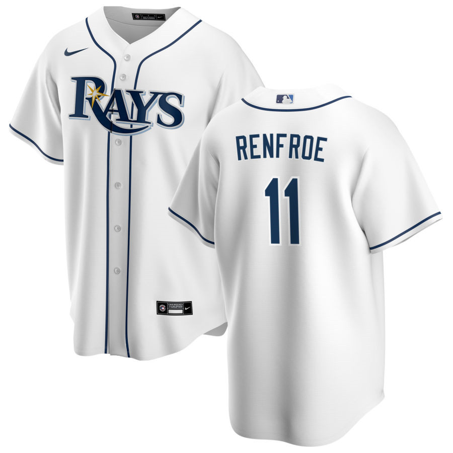 Nike Men #11 Hunter Renfroe Tampa Bay Rays Baseball Jerseys Sale-White